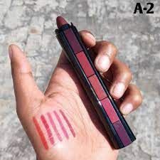 5 In 1 Matte Lipsticks Red Brown Nude Pink Maroon Waterproof Long Lasting Creamymatte Lipsticks